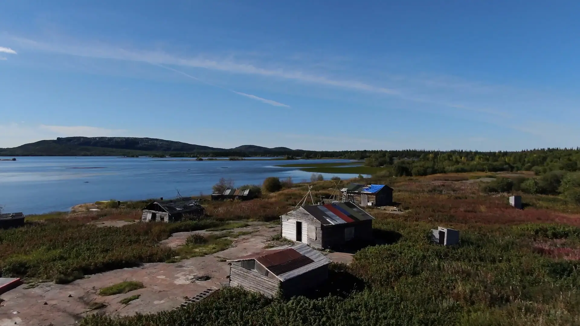 An overhead drone photography shot of a old trading shop located in Marian Village.